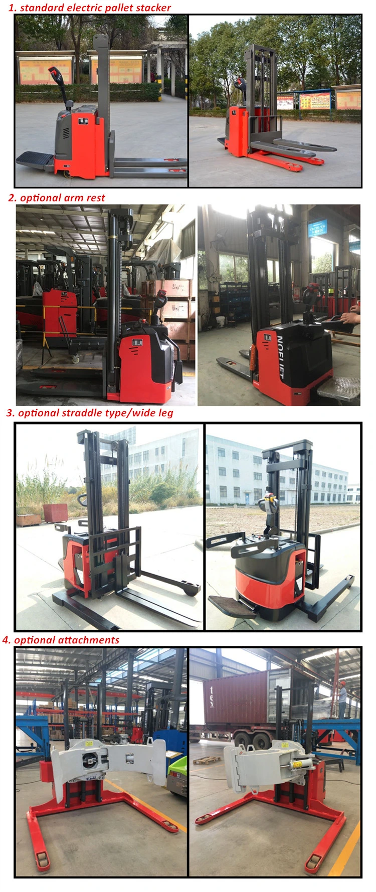 Electric Stacker Batter Forklift Powered Electric Walkie Stacker Everlift Stacker